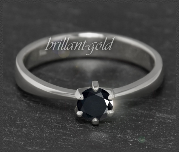 Diamant Ring aus 585 Weißgold, 0,34ct Brillant